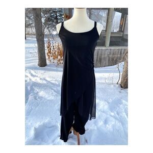 Thyme Maternity Formal Jumpsuit Sheer Overlay Sz S